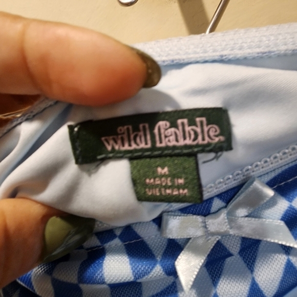 Wild and fable blue mesh mini skirt size M NWT - Picture 8 of 12